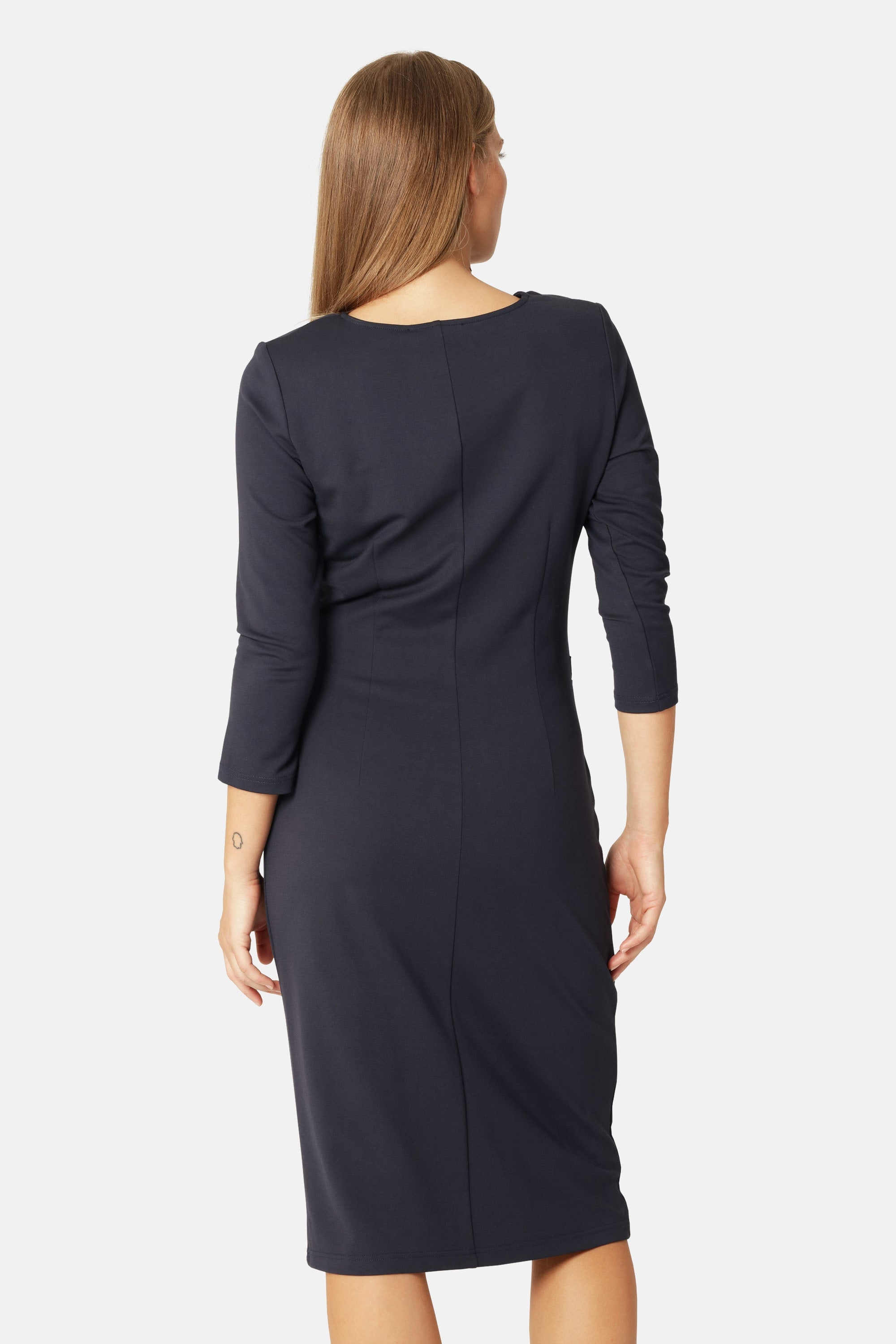 Vestido con Pliegues - Dark Indigo